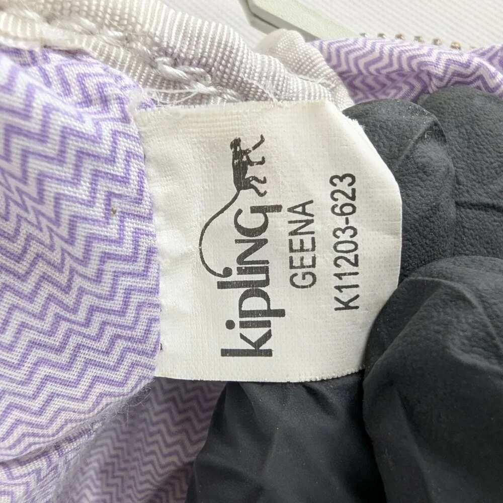 Kipling GEENA Large Shoulder Bag Purple- Good condition- Fast Ship - Picture 12 of 16